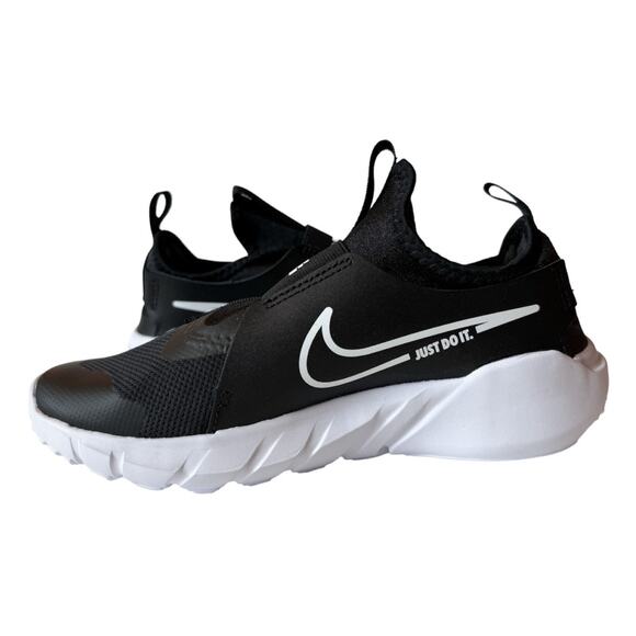 Nike Other - Nike Flex Runner 2 Sneakers Kids Shoes Black White DJ6040-002 Laces Free Slip On